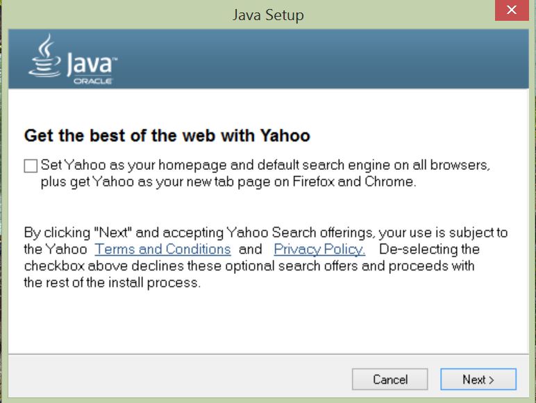 Java crapware option