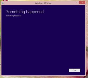 Windows 10 upgrade error